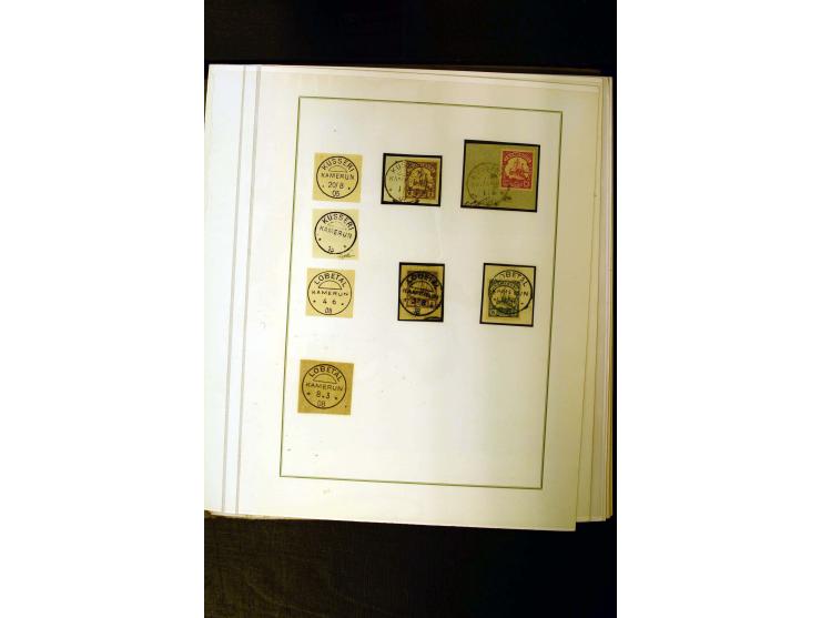 1890/1914, umfangreiche Stempel-Sammlung von Abang-Mbang bis Viktoria auf losen Marken, schönen Briefstücken und einigen Brie