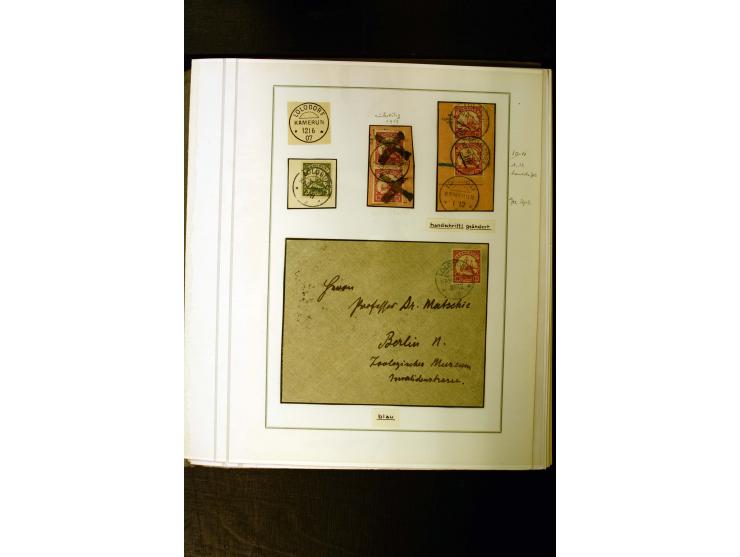 1890/1914, umfangreiche Stempel-Sammlung von Abang-Mbang bis Viktoria auf losen Marken, schönen Briefstücken und einigen Brie