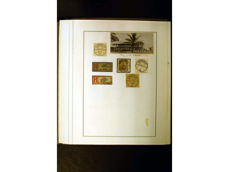 1890/1914, umfangreiche Stempel-Sammlung von Abang-Mbang bis Viktoria auf losen Marken, schönen Briefstücken und einigen Brie