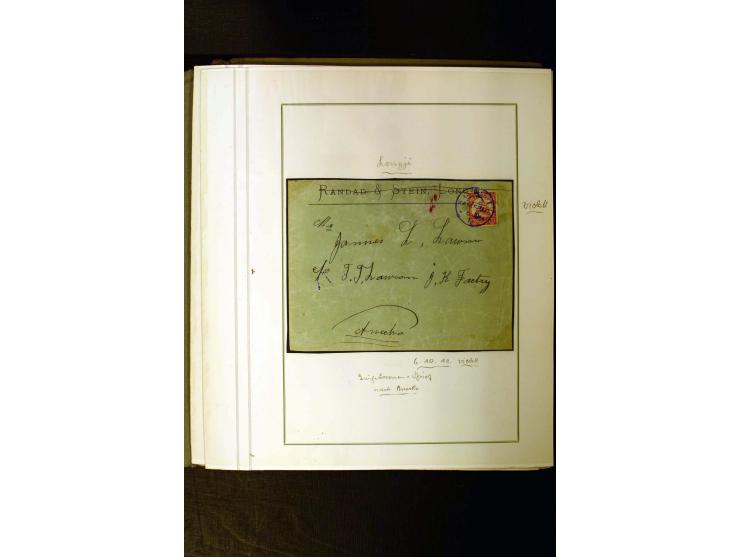 1890/1914, umfangreiche Stempel-Sammlung von Abang-Mbang bis Viktoria auf losen Marken, schönen Briefstücken und einigen Brie