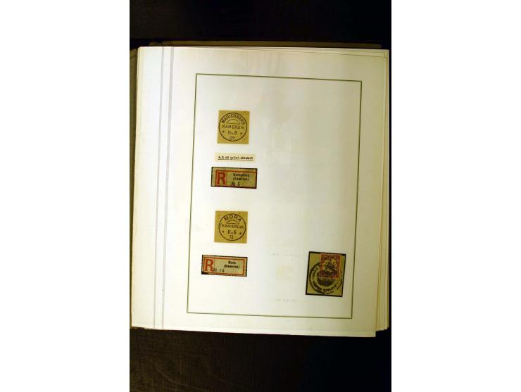 1890/1914, umfangreiche Stempel-Sammlung von Abang-Mbang bis Viktoria auf losen Marken, schönen Briefstücken und einigen Brie