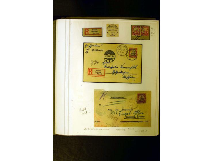 1890/1914, umfangreiche Stempel-Sammlung von Abang-Mbang bis Viktoria auf losen Marken, schönen Briefstücken und einigen Brie