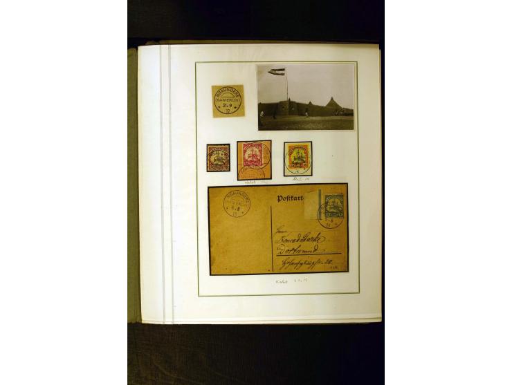 1890/1914, umfangreiche Stempel-Sammlung von Abang-Mbang bis Viktoria auf losen Marken, schönen Briefstücken und einigen Brie