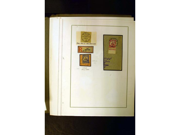1890/1914, umfangreiche Stempel-Sammlung von Abang-Mbang bis Viktoria auf losen Marken, schönen Briefstücken und einigen Brie