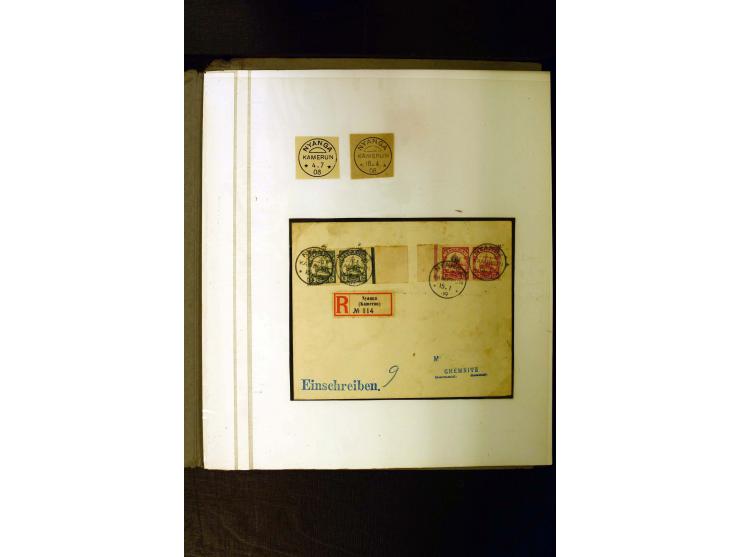 1890/1914, umfangreiche Stempel-Sammlung von Abang-Mbang bis Viktoria auf losen Marken, schönen Briefstücken und einigen Brie