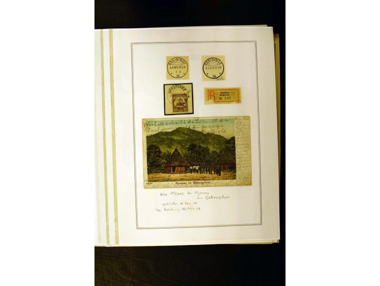 1890/1914, umfangreiche Stempel-Sammlung von Abang-Mbang bis Viktoria auf losen Marken, schönen Briefstücken und einigen Brie