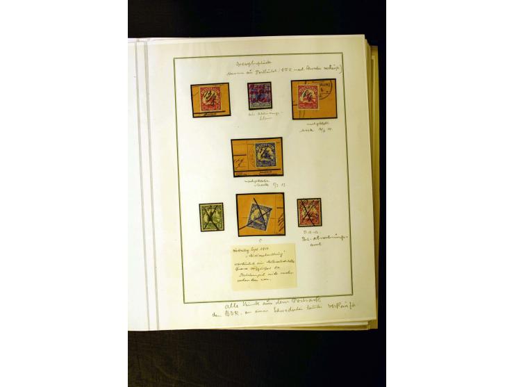 1890/1914, umfangreiche Stempel-Sammlung von Abang-Mbang bis Viktoria auf losen Marken, schönen Briefstücken und einigen Brie