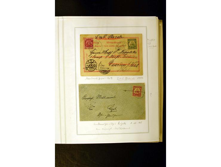 1890/1914, umfangreiche Stempel-Sammlung von Abang-Mbang bis Viktoria auf losen Marken, schönen Briefstücken und einigen Brie