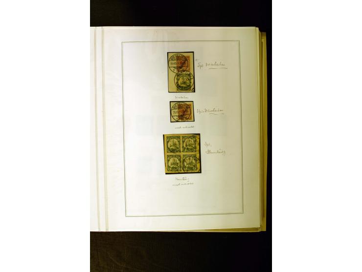 1890/1914, umfangreiche Stempel-Sammlung von Abang-Mbang bis Viktoria auf losen Marken, schönen Briefstücken und einigen Brie