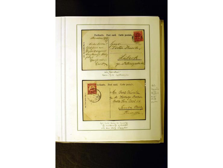1890/1914, umfangreiche Stempel-Sammlung von Abang-Mbang bis Viktoria auf losen Marken, schönen Briefstücken und einigen Brie