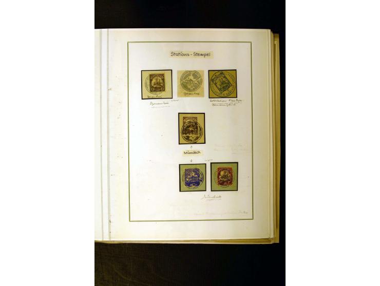 1890/1914, umfangreiche Stempel-Sammlung von Abang-Mbang bis Viktoria auf losen Marken, schönen Briefstücken und einigen Brie