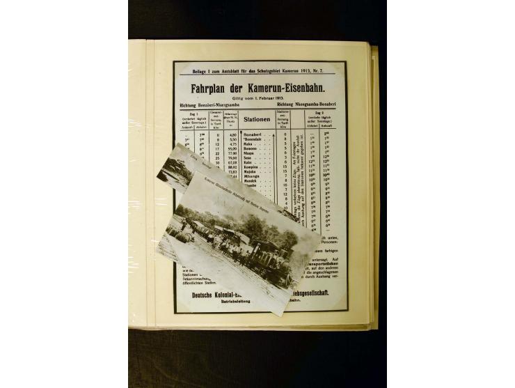 1890/1914, umfangreiche Stempel-Sammlung von Abang-Mbang bis Viktoria auf losen Marken, schönen Briefstücken und einigen Brie