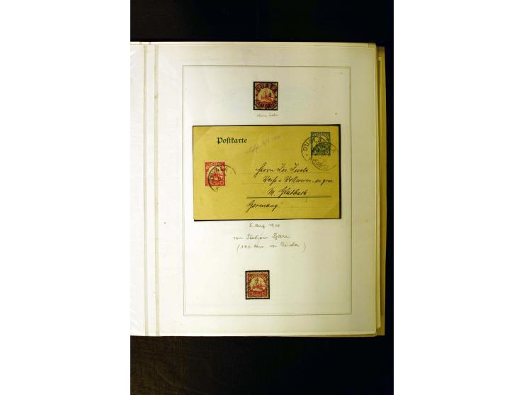 1890/1914, umfangreiche Stempel-Sammlung von Abang-Mbang bis Viktoria auf losen Marken, schönen Briefstücken und einigen Brie