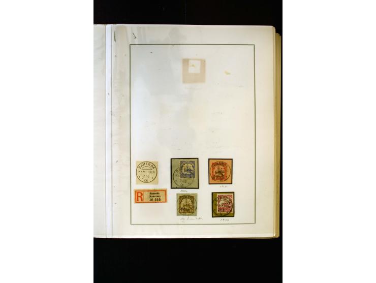 1890/1914, umfangreiche Stempel-Sammlung von Abang-Mbang bis Viktoria auf losen Marken, schönen Briefstücken und einigen Brie