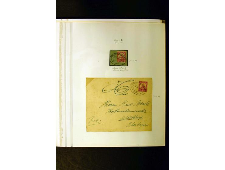 1890/1914, umfangreiche Stempel-Sammlung von Abang-Mbang bis Viktoria auf losen Marken, schönen Briefstücken und einigen Brie