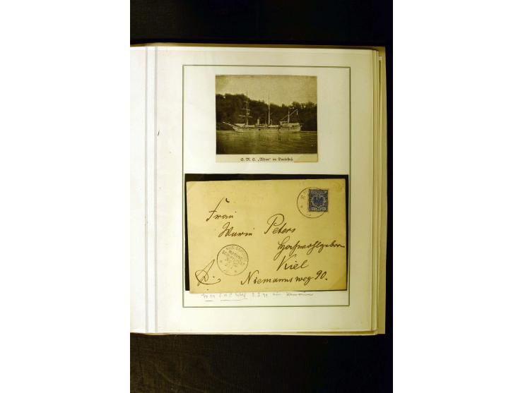 1890/1914, umfangreiche Stempel-Sammlung von Abang-Mbang bis Viktoria auf losen Marken, schönen Briefstücken und einigen Brie
