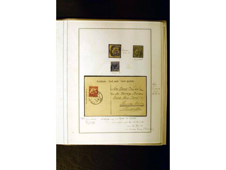 1890/1914, umfangreiche Stempel-Sammlung von Abang-Mbang bis Viktoria auf losen Marken, schönen Briefstücken und einigen Brie