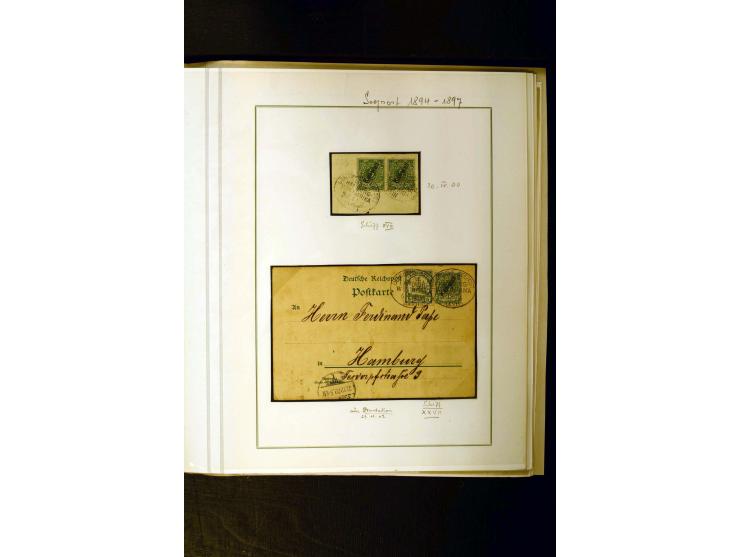 1890/1914, umfangreiche Stempel-Sammlung von Abang-Mbang bis Viktoria auf losen Marken, schönen Briefstücken und einigen Brie