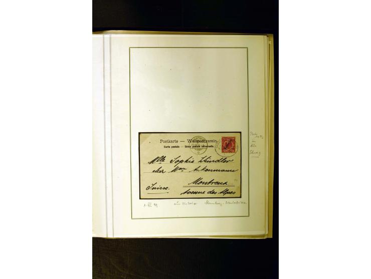 1890/1914, umfangreiche Stempel-Sammlung von Abang-Mbang bis Viktoria auf losen Marken, schönen Briefstücken und einigen Brie