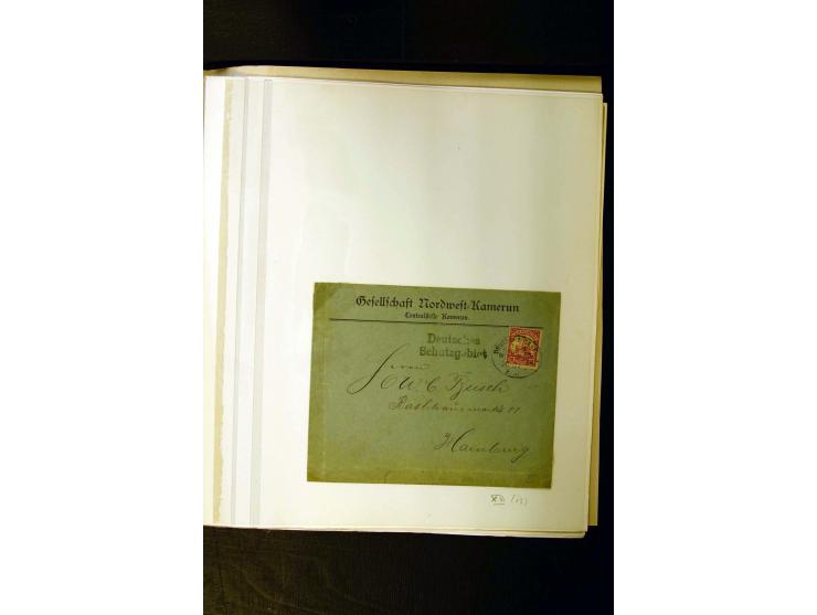 1890/1914, umfangreiche Stempel-Sammlung von Abang-Mbang bis Viktoria auf losen Marken, schönen Briefstücken und einigen Brie