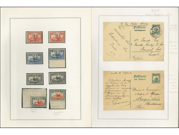 1915/1919, meist ungebrauchte und gestempelte Sammlung inkl. einiger Doubletten, schönen Briefstücken und 10 Briefen und Ganz