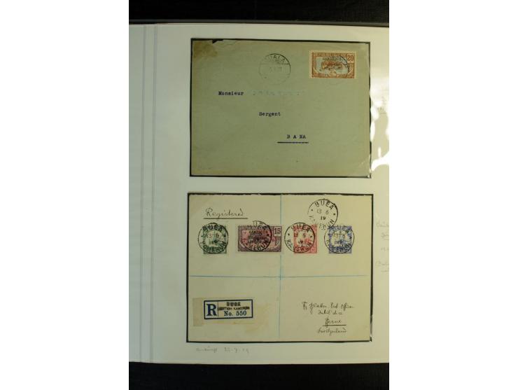 1915/1919, meist ungebrauchte und gestempelte Sammlung inkl. einiger Doubletten, schönen Briefstücken und 10 Briefen und Ganz