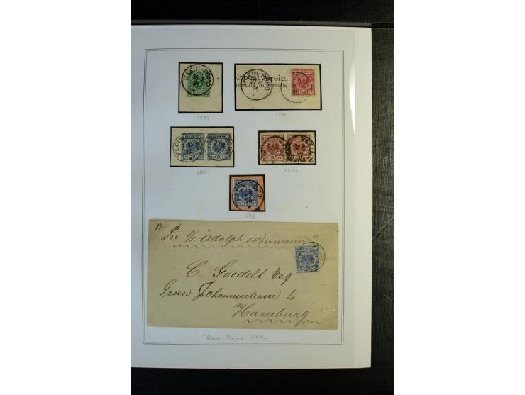 1886/1900, interessante Sammlung mit 25 schönen Briefstücken und 15 Briefen, Karten und Ganzsachen, dabei u.a. früher Brief v