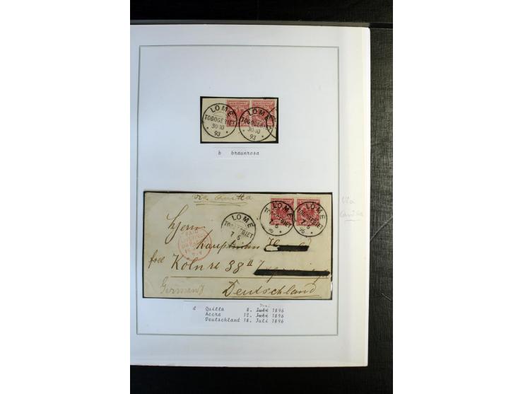 1886/1900, interessante Sammlung mit 25 schönen Briefstücken und 15 Briefen, Karten und Ganzsachen, dabei u.a. früher Brief v
