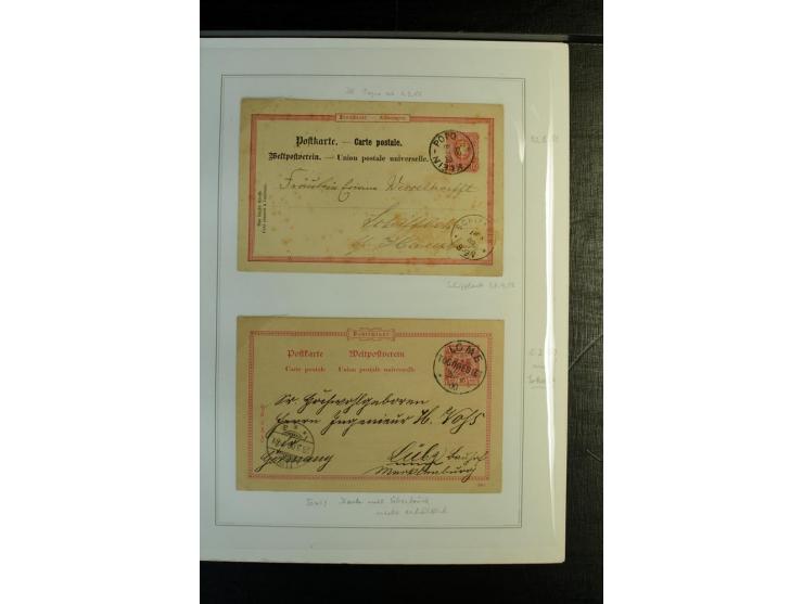 1886/1900, interessante Sammlung mit 25 schönen Briefstücken und 15 Briefen, Karten und Ganzsachen, dabei u.a. früher Brief v