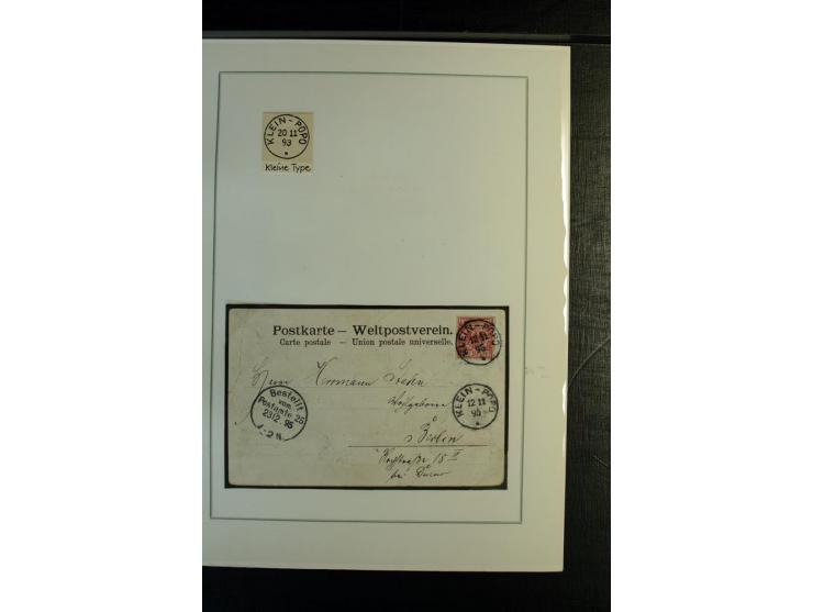 1886/1900, interessante Sammlung mit 25 schönen Briefstücken und 15 Briefen, Karten und Ganzsachen, dabei u.a. früher Brief v