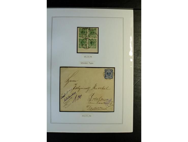 1886/1900, interessante Sammlung mit 25 schönen Briefstücken und 15 Briefen, Karten und Ganzsachen, dabei u.a. früher Brief v