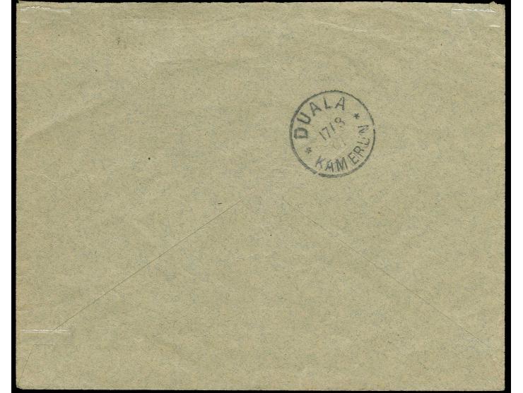 50 Pfg. mit Stempel "LOME TOGO 7.8.07" auf R-Vordruckbrief der "Bremer Factorei" nach Duala, Kamerun mit Ankunftsstempel, Pra