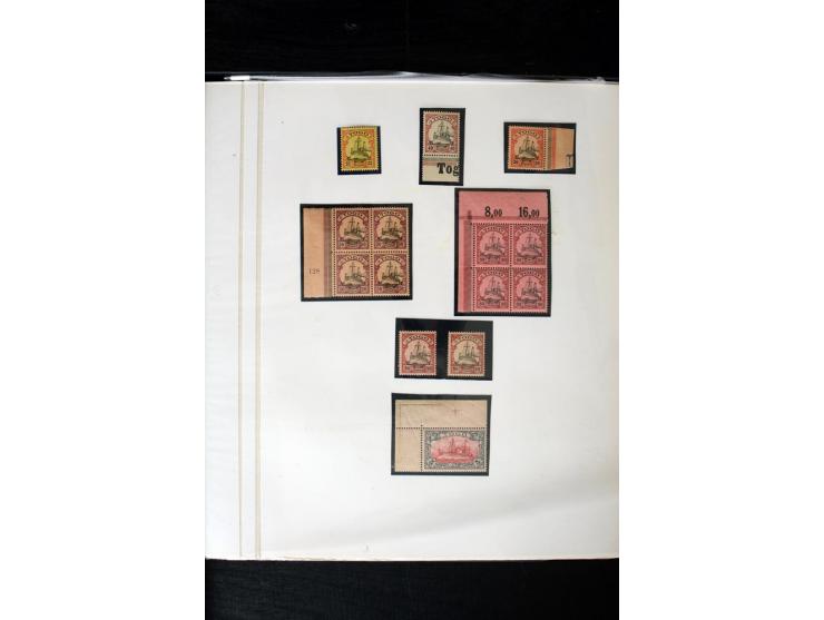 1897/1919, ungebrauchte/postfrische und zusätztlich gestempelte Sammlung mit einigen Briefstücken und 15 Briefen und Karten, 