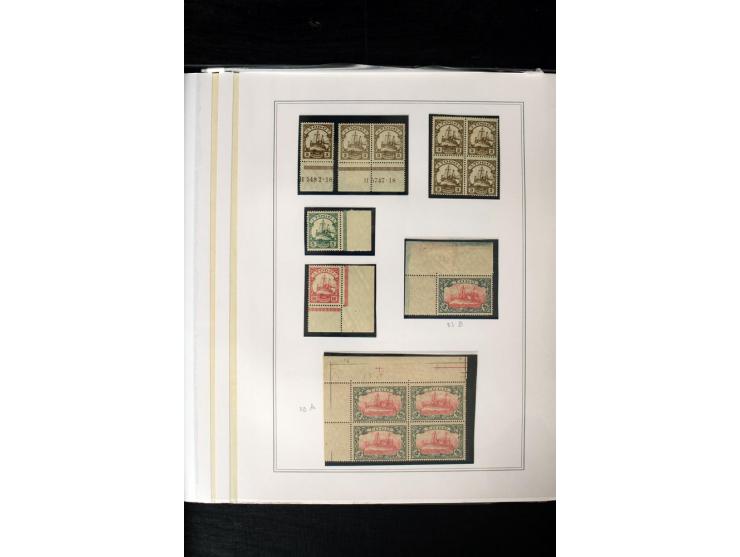 1897/1919, ungebrauchte/postfrische und zusätztlich gestempelte Sammlung mit einigen Briefstücken und 15 Briefen und Karten, 