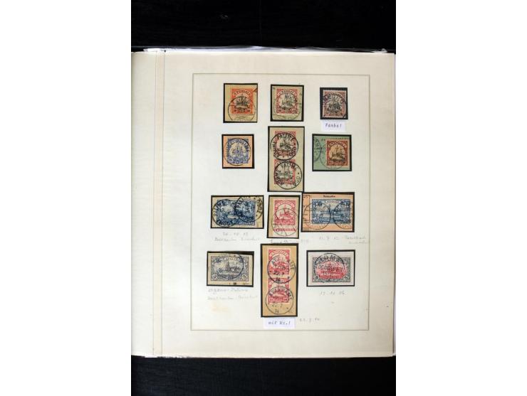 1897/1919, ungebrauchte/postfrische und zusätztlich gestempelte Sammlung mit einigen Briefstücken und 15 Briefen und Karten, 