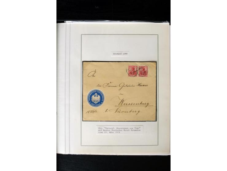 1897/1919, ungebrauchte/postfrische und zusätztlich gestempelte Sammlung mit einigen Briefstücken und 15 Briefen und Karten, 