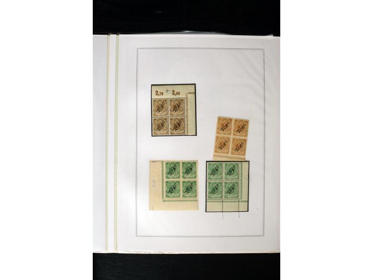 1897/1919, ungebrauchte/postfrische und zusätztlich gestempelte Sammlung mit einigen Briefstücken und 15 Briefen und Karten, 