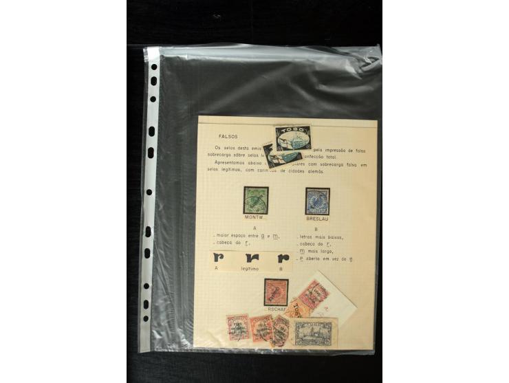 1897/1919, ungebrauchte/postfrische und zusätztlich gestempelte Sammlung mit einigen Briefstücken und 15 Briefen und Karten, 