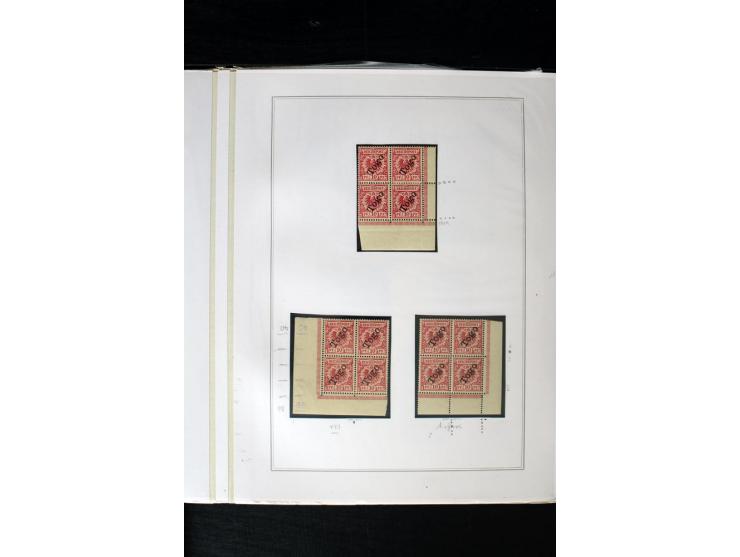 1897/1919, ungebrauchte/postfrische und zusätztlich gestempelte Sammlung mit einigen Briefstücken und 15 Briefen und Karten, 