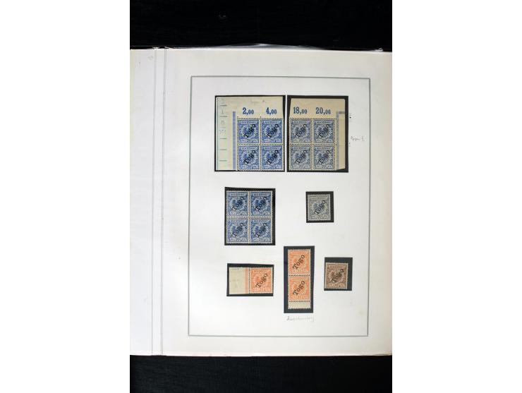 1897/1919, ungebrauchte/postfrische und zusätztlich gestempelte Sammlung mit einigen Briefstücken und 15 Briefen und Karten, 