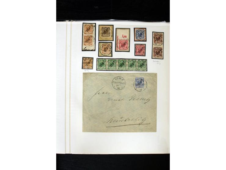 1897/1919, ungebrauchte/postfrische und zusätztlich gestempelte Sammlung mit einigen Briefstücken und 15 Briefen und Karten, 