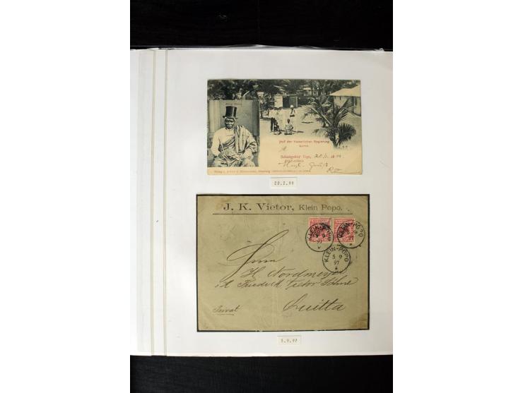 1897/1919, ungebrauchte/postfrische und zusätztlich gestempelte Sammlung mit einigen Briefstücken und 15 Briefen und Karten, 