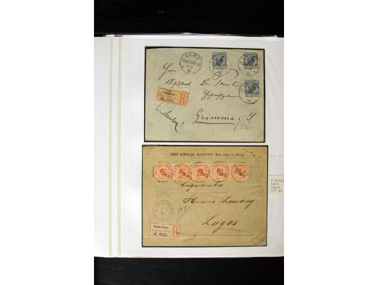 1897/1919, ungebrauchte/postfrische und zusätztlich gestempelte Sammlung mit einigen Briefstücken und 15 Briefen und Karten, 