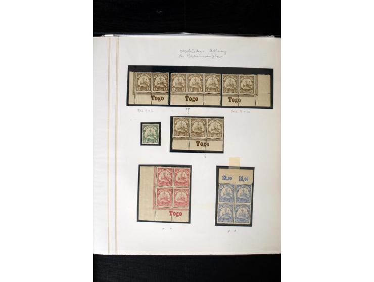 1897/1919, ungebrauchte/postfrische und zusätztlich gestempelte Sammlung mit einigen Briefstücken und 15 Briefen und Karten, 