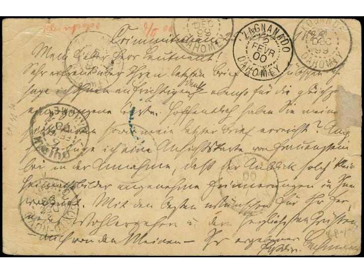 1899, Deutsches Reich Ganzsachenkarte 5 Pfg. mit Zufrankatur 5 Pfg. von "CRIMMITSCHAU 25.10.99" an Leutlant Preil, Chef der d