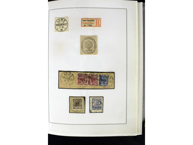 1899/1914, interessante Sammlung von Agome Palime bis Tsewie und einigen Stationsstempeln auf wenigen losen Marken, vielen sc
