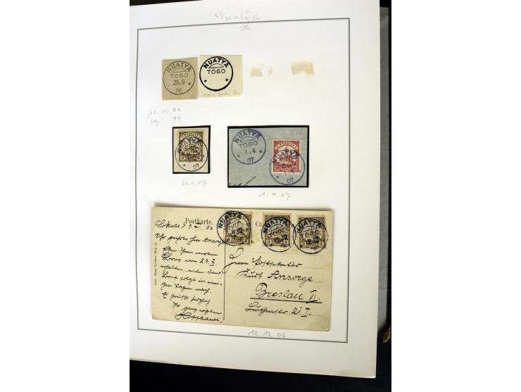 1899/1914, interessante Sammlung von Agome Palime bis Tsewie und einigen Stationsstempeln auf wenigen losen Marken, vielen sc