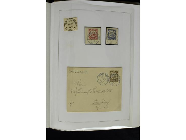 1899/1914, interessante Sammlung von Agome Palime bis Tsewie und einigen Stationsstempeln auf wenigen losen Marken, vielen sc