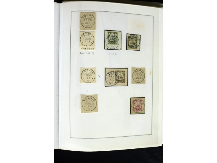 1899/1914, interessante Sammlung von Agome Palime bis Tsewie und einigen Stationsstempeln auf wenigen losen Marken, vielen sc