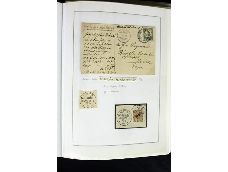 1899/1914, interessante Sammlung von Agome Palime bis Tsewie und einigen Stationsstempeln auf wenigen losen Marken, vielen sc